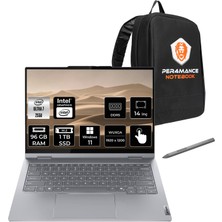 Lenovo Thinkbook 14 Gen 5 Intel Core Ultra 7 255U 96GB 1tb SSD 14" Fhd+ W11H Multi-Touch 2-In-1 Taşınabilir Bilgisayar & Per4 Çanta + Pen 21SQ002TTXPP411