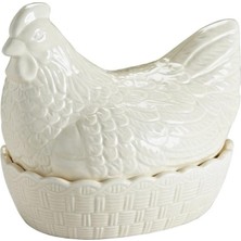 Mason Cash Rustik Tavuk Şeklinde Saklama Kabı Krem
