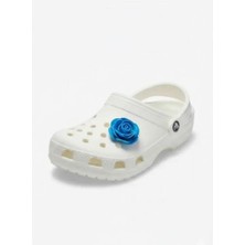 Crocs Uyumlu  Kobalt Mavisi Gül Çiçek Terlik Süsü Charm Jibbitz (Tek Adet