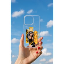 Demina iPhone 14 Pro Max Uyumlu Soyulmayan Anime Baskılı Şeffaf Yumuşak Kılıf