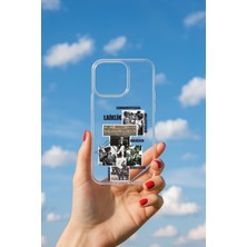 Demina iPhone 15 Pro Max Uyumlu Soyulmayan Laiklik Kolaj Baskılı Şeffaf Yumuşak Kılıf