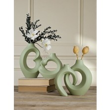 Sunea Dekoratif Sevgili Sarmaşık Vazo Set, 4'lü Modern Set, Dekoratif Obje, Biblo Set