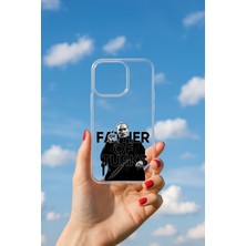 Demina iPhone 13 Pro Uyumlu Soyulmayan Father Of Türks Baskılı Şeffaf Yumuşak Kılıf