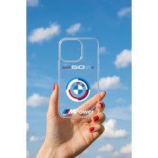 Demina iPhone 13 Uyumlu Soyulmayan Bmw M3 Power Baskılı Şeffaf Yumuşak Kılıf