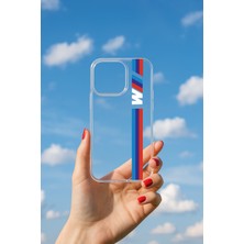 Demina iPhone 15 Uyumlu Soyulmayan Bmw M3 Baskılı Şeffaf Yumuşak Kılıf