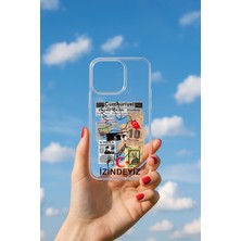 Demina iPhone 15 Pro Uyumlu Soyulmayan Atatürk Karma Kolaj Baskılı Şeffaf Yumuşak Kılıf