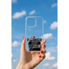 Demina iPhone 12 Pro Max Uyumlu Soyulmayan Atatürk Yazı Baskılı Şeffaf Yumuşak Kılıf