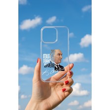 Demina iPhone 15 Uyumlu Soyulmayan Atatürk Sözü Baskılı Şeffaf Yumuşak Kılıf