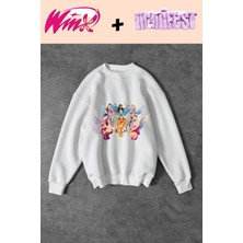 Dragon Store Renkli Winx ve Manifest Gurubu Baskılı Sweatshirt