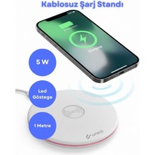 Gümrük Bey Unico HC9090 Kablosuz Şarj Cihazi - LED Durum Göstergeli - 1 Metre Kablo Dahil