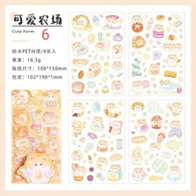 İTHAL E2-4 Sayfa Kawaii Hayvan Pet Sticker - Numara : 3