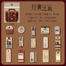 İTHAL W3-30 Adet Label Tag Karton Sticker - Renk : Kahverengi