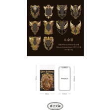 İTHAL O4-10 Adet Pet Cerceve Sticker Altın Rengi - Numara : 2