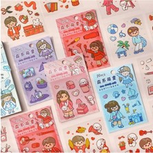 İTHAL D5-20 Sayfa Kawaii Pet Sticker- Kırmızı