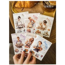 İTHAL O11-20 Adet Fırıncılık Atölyesi Pet Sticker - Numara : 1