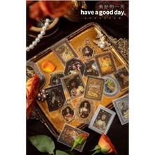 İTHAL W4-Fırsat Ürün 40 Adet Kız Tablo Pet Sticker - Numara : 1