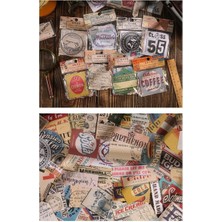 İTHAL W7-50 Adet Retro Sticker A - Numara : 1