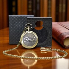 Kuzey Tacı Özel Kutulu Antik Dad (Baba) Yazılı Köstekli Saat Özel Tasarım Vip