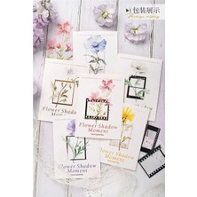 İTHAL W7-30 Adet Çiçek ve Çerçeve Pet Sticker - Renk : Kırmızı