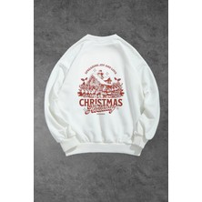 Dragon Store Yılbaşı Temalı Sırt Baskılı Beyaz Sweatshirt – Unisex