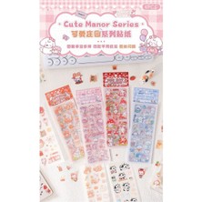 İTHAL D5-6 Sayfa Kawaii Hayvan Pet Sticker - Renk : Turuncu