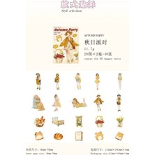 İTHAL P1-40 Adet Kız Pet Sticker - Renk : Yesil