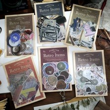 İTHAL E3-50 Adet Retro Pet Sticker - Numara : 2