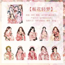 B27-66X80MM 20 Adet Pembe Temalı Kızlar Pet Sticker