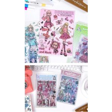 İTHAL E5-6 Sayfa Tatlı Kız Pet Sticker - Numara : 4