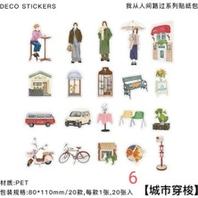 İTHAL W3-20 Adet Kız ve Eşya Ajanda Sticker - Numara : 5