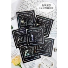 İTHAL O1-30 Adet Gümüş Yazılar Pet Sticker - Numara : 1