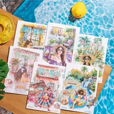 İTHAL P10-25 Adet Yaz Tatil Pet Sticker - Numara : 5