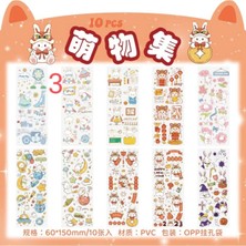 İTHAL O10-10 Sayfa Kawaii Pet Sticker B - Numara : 1