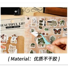 İTHAL E4-1 Sayfa Kelebek Cicek Sticker - Numara : 2