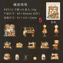 O3-15 Adet Terzi Temalı Pet Sticker