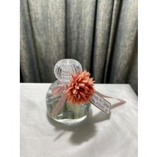 Kreax 30 Adet Yavruağzı Çiçek ve Kurdele Detaylı Kişiye Özel Etiketli Oval Cam Kral Tacı Kapaklı Dökme Şişe Düğün Nişan Söz Mevlüt Hediyeliği Kolonya