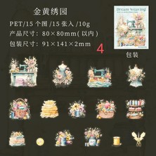 O3-15 Adet Terzi Temalı Pet Sticker