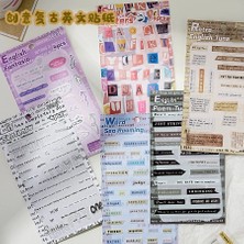 E1-4 Sayfa Yazılar Pet Sticker