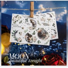 İTHAL O11-2 Sayfa Ay Temalı Transfer Sticker - Renk : Sarı