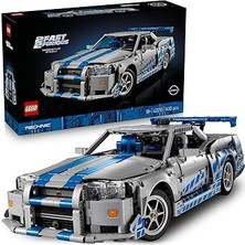 LEGO Technic Daha Hızlı Daha Öfkeli Nissan Skyline Gt-R (R34) Araba 42210 - Yetişkinler Için Dekoratif Arab... + 3 LEGO