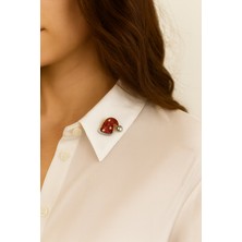 Uğurlu Dükkan Yıldızlı Noel Baba Şapkalı Iğneli Broş