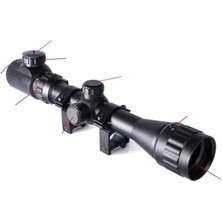 Zenvia 3-9X32AOEG Çift Işık Kırmızı Yeşil Kaynaklı  Dürbünü