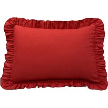 Lumia Home Fırfırlı Kırmızı  Yastık Kılıfı  2li 50X70
