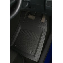 Otokit Renault Clio 4 Sporttourer 2019 Uyumlu 3,5 cm Derin Havuzlu 5 Parça Pro Siyah Oto Paspas Seti
