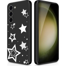 Powerfox Galaxy S23 Uyumlu Premium Kalite Baskılı Içi Kadife Siyah Lansman Kılıf