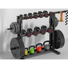 Rane Bar Ağırlık Plakası Kettlebell Dambıl Direnç Bantları Askılı Çok Amaçlı Stand