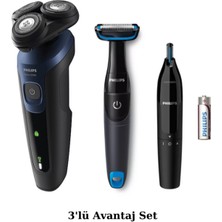 Özbience S5445 Çok Fonksiyonlu Islak/kuru Tıraş ve Bakım Seti, Kulak-Burun Ucu