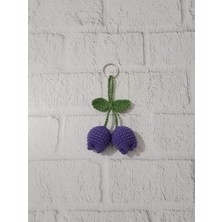 Oyuncak Park Çanta Süsü Mor Renk Lale Amigurumi Organik Anahtarlık Oyuncak