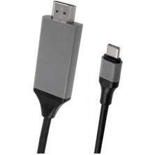 Zore Siyah Type-C HDMI Kablo Kırmızı Kutulu