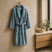 Alesta Home Pamuklu Mavi Bornoz BRNZ002